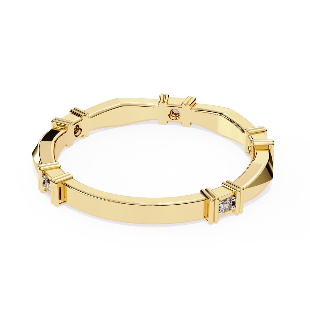 The Cruz Geometrical Stackable Wedding Band