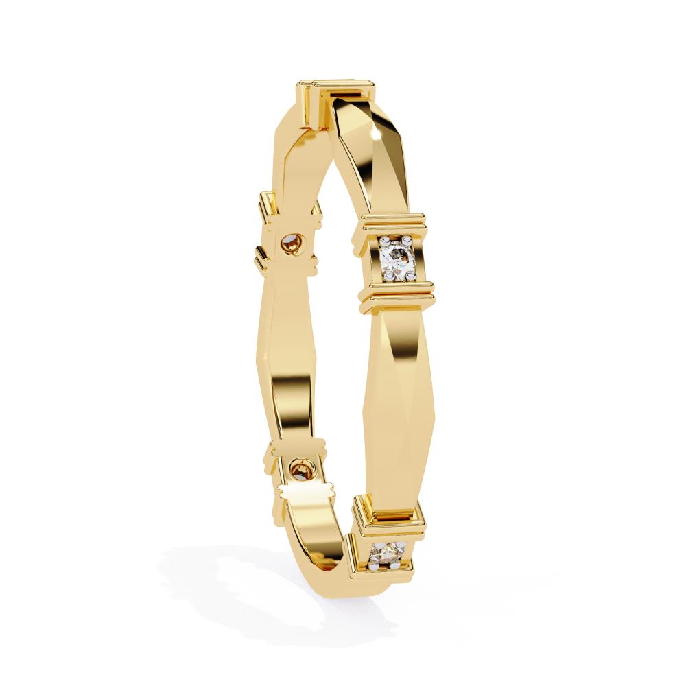 The Cruz Geometrical Stackable Wedding Band