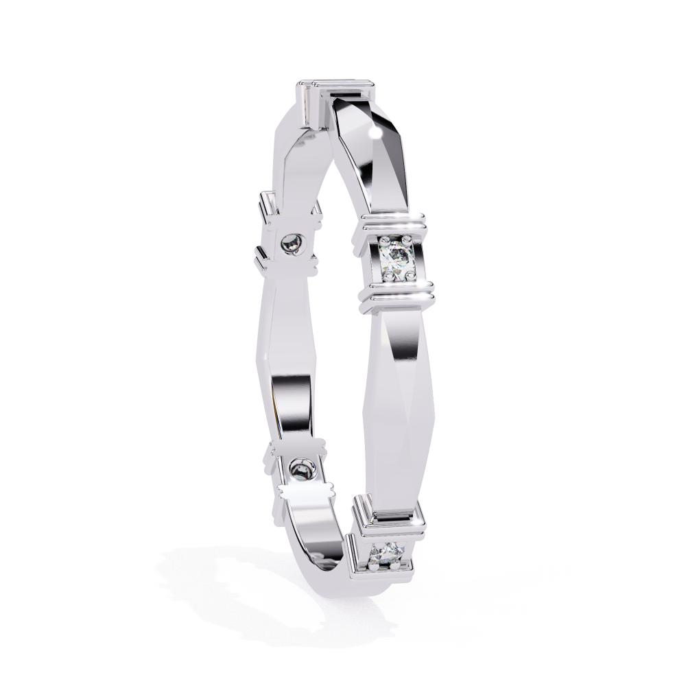 The Cruz Geometrical Stackable Wedding Band