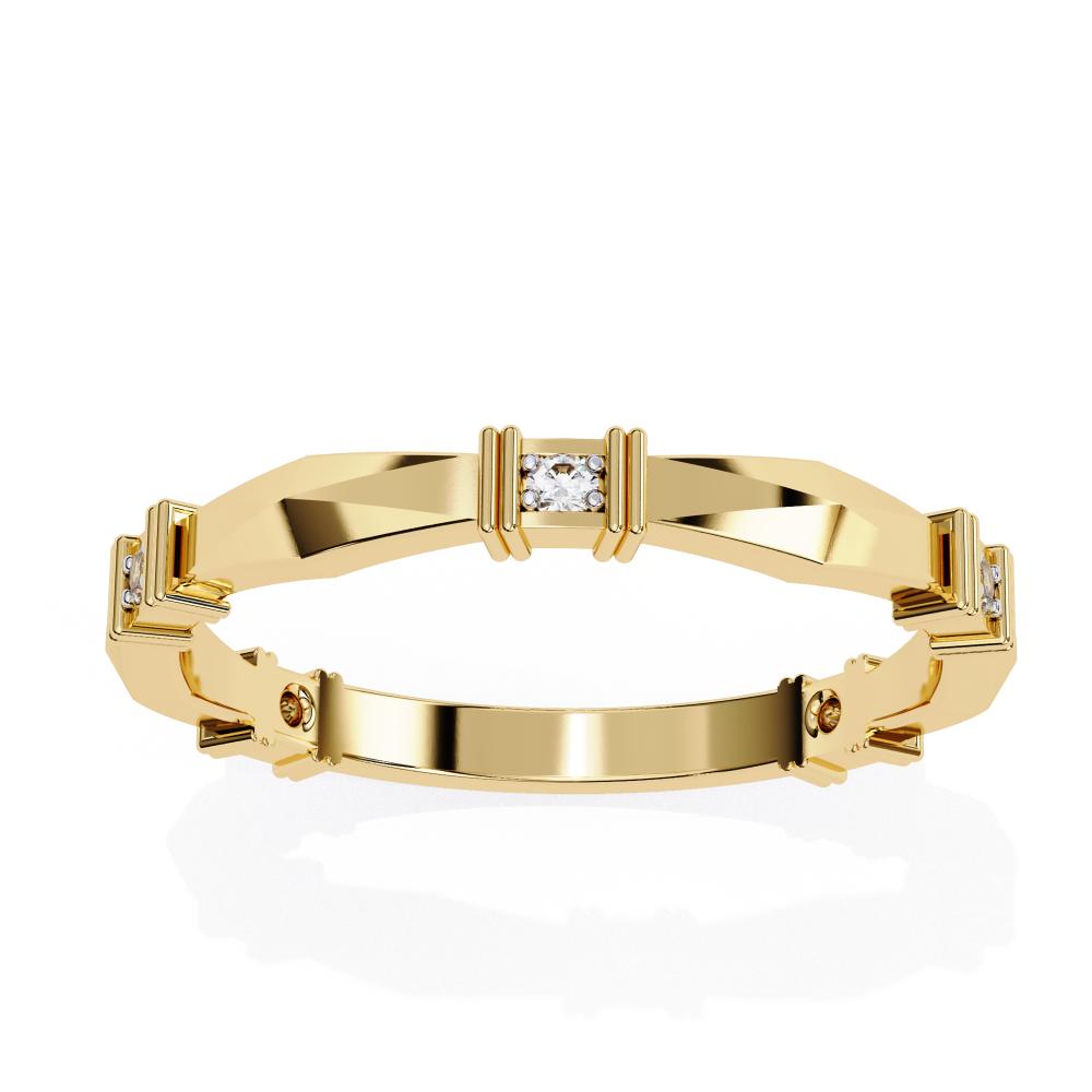 The Cruz Geometrical Stackable Wedding Band