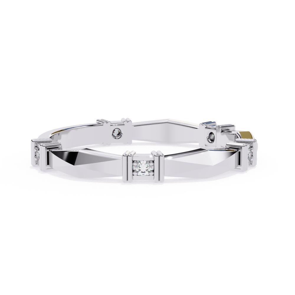 The Cruz Geometrical Stackable Wedding Band