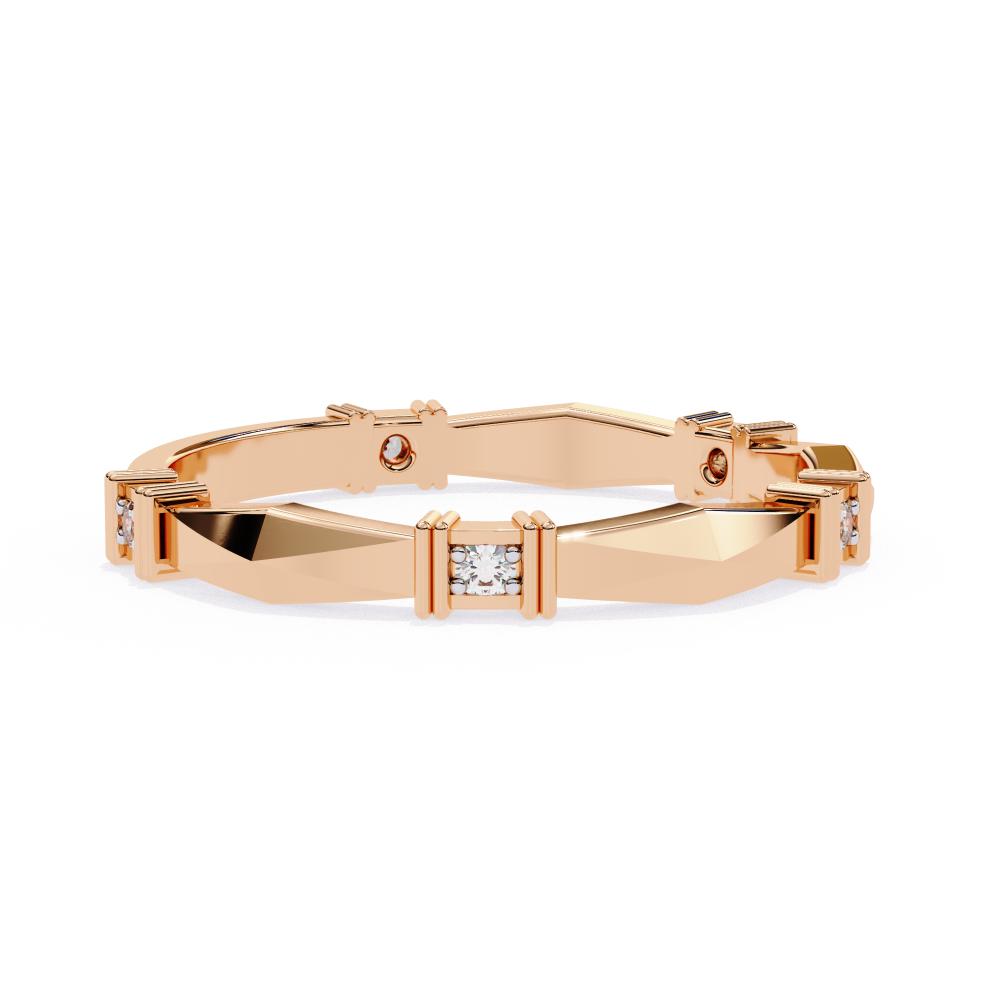 The Cruz Geometrical Stackable Wedding Band