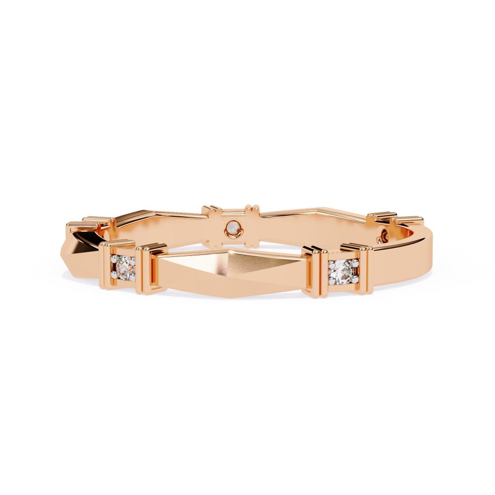 The Cruz Geometrical Stackable Wedding Band