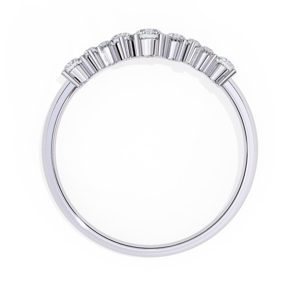 The Hauser Round Half Eternity Wedding Band