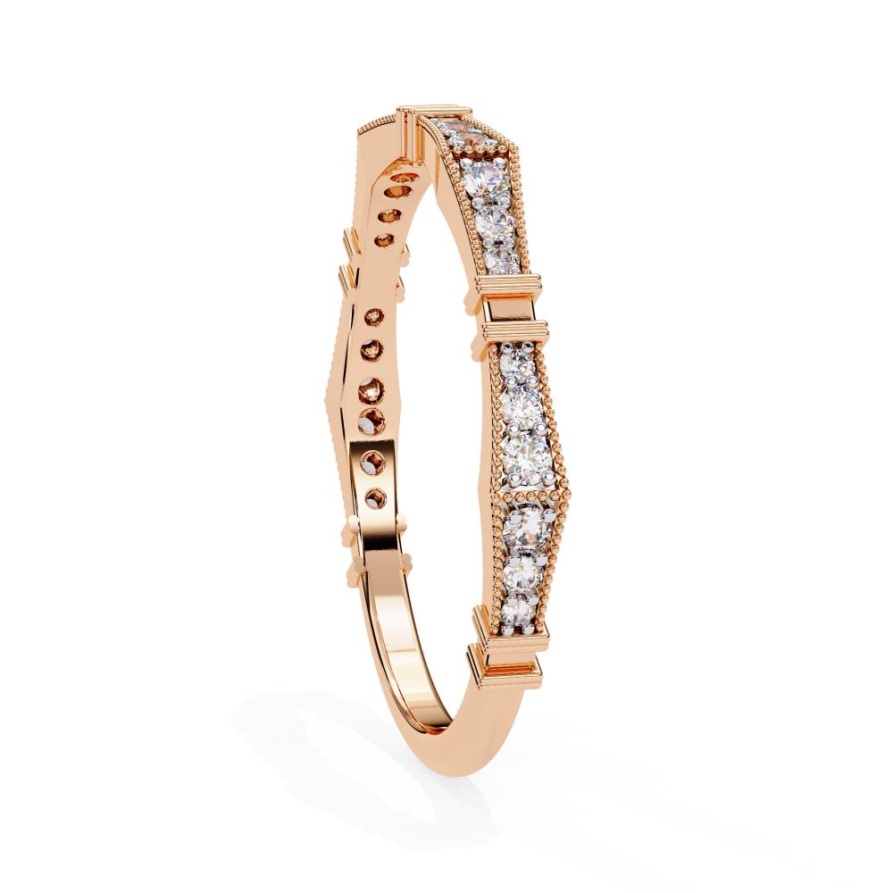 The Michael Milgrain Half Eternity Wedding Band