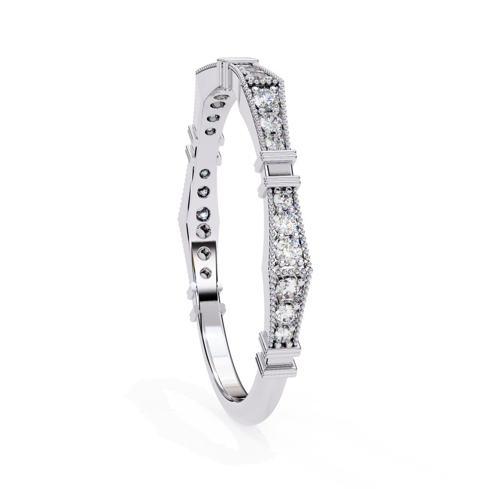 The Michael Milgrain Half Eternity Wedding Band