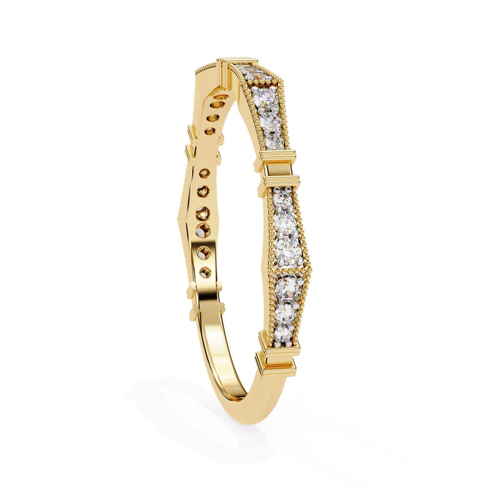 The Michael Milgrain Half Eternity Wedding Band