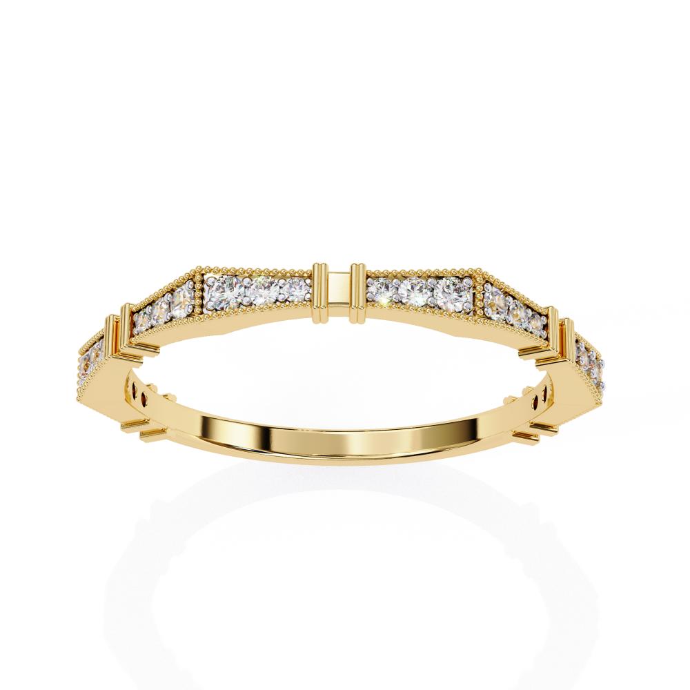 The Michael Milgrain Half Eternity Wedding Band