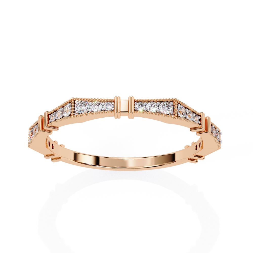 The Michael Milgrain Half Eternity Wedding Band
