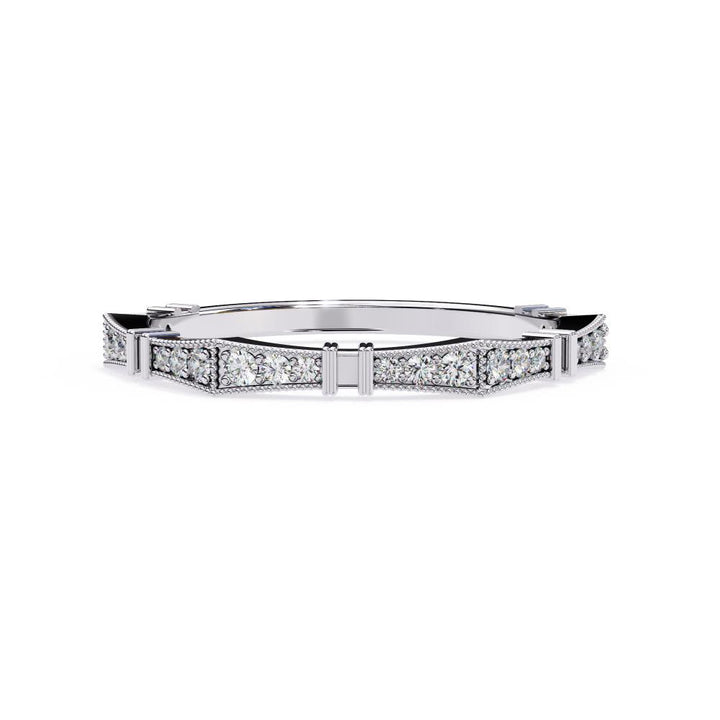 The Michael Milgrain Half Eternity Wedding Band