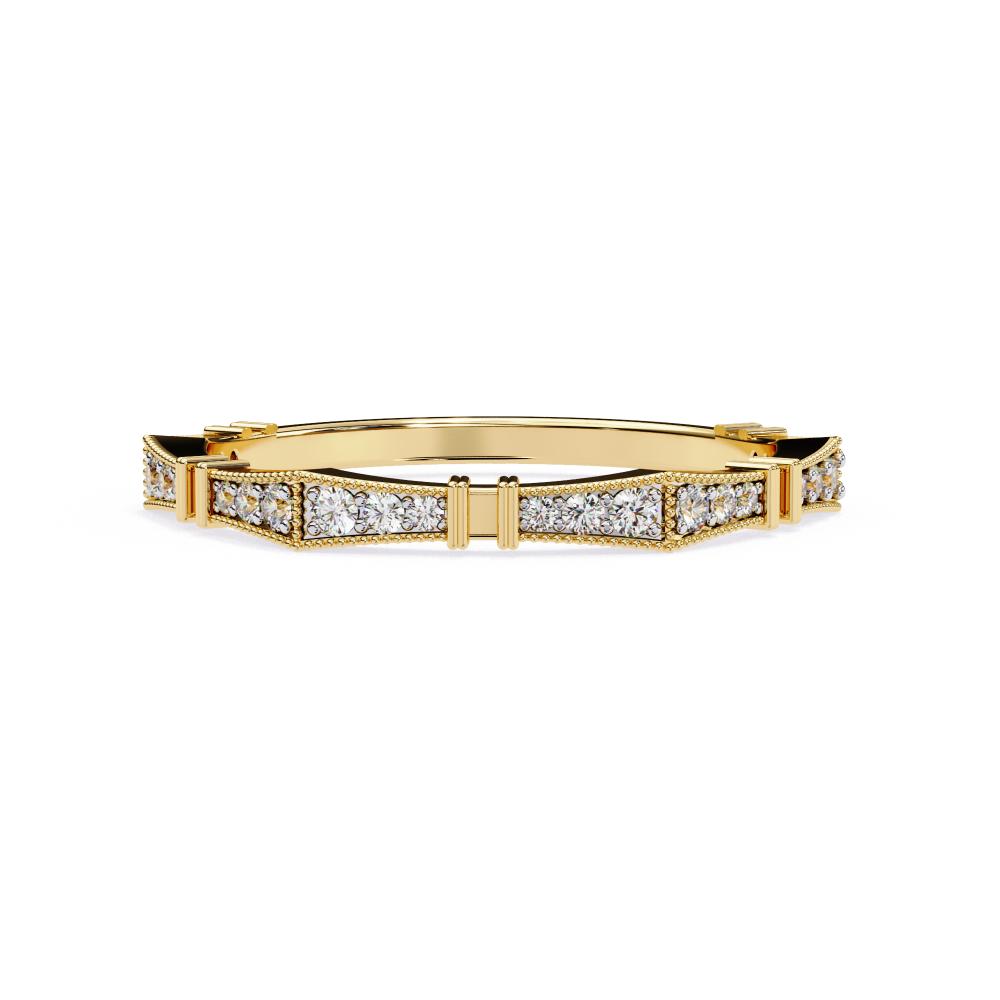 The Michael Milgrain Half Eternity Wedding Band