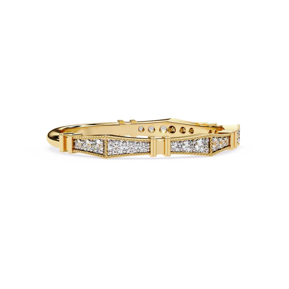 The Michael Milgrain Half Eternity Wedding Band