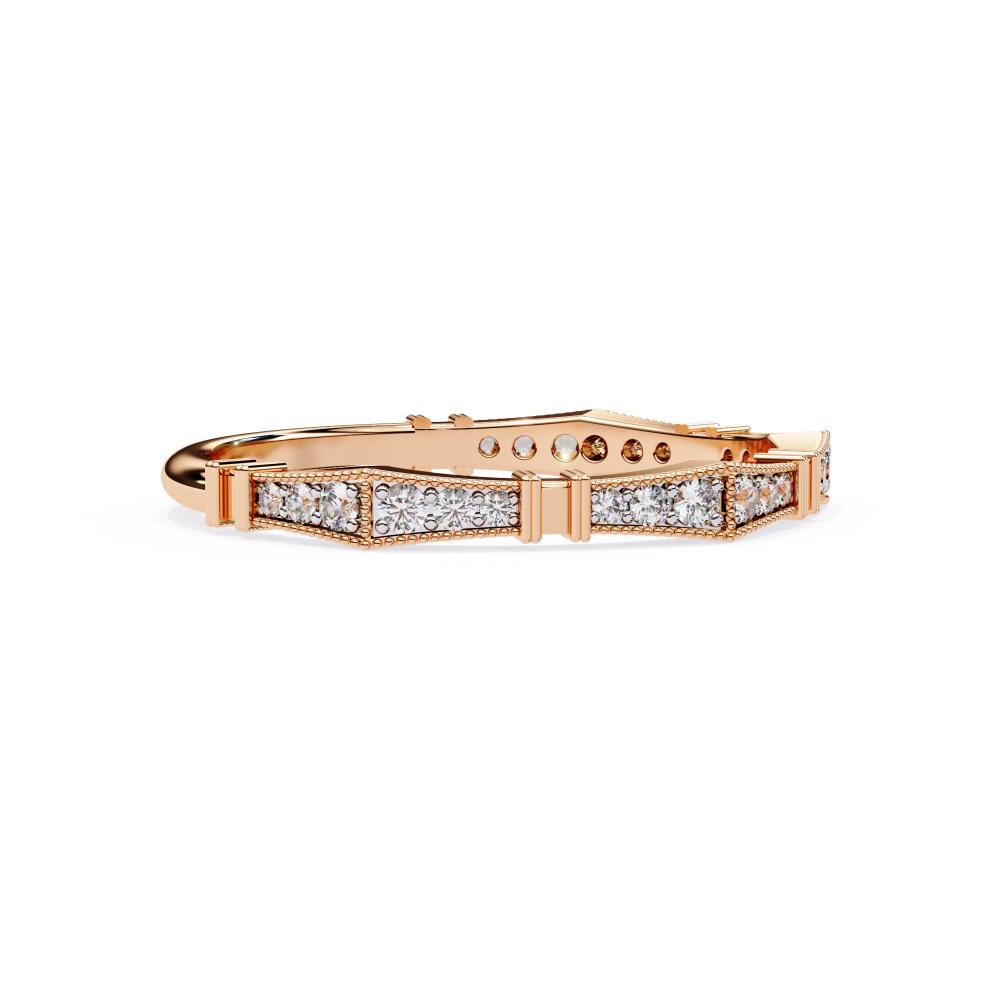 The Michael Milgrain Half Eternity Wedding Band