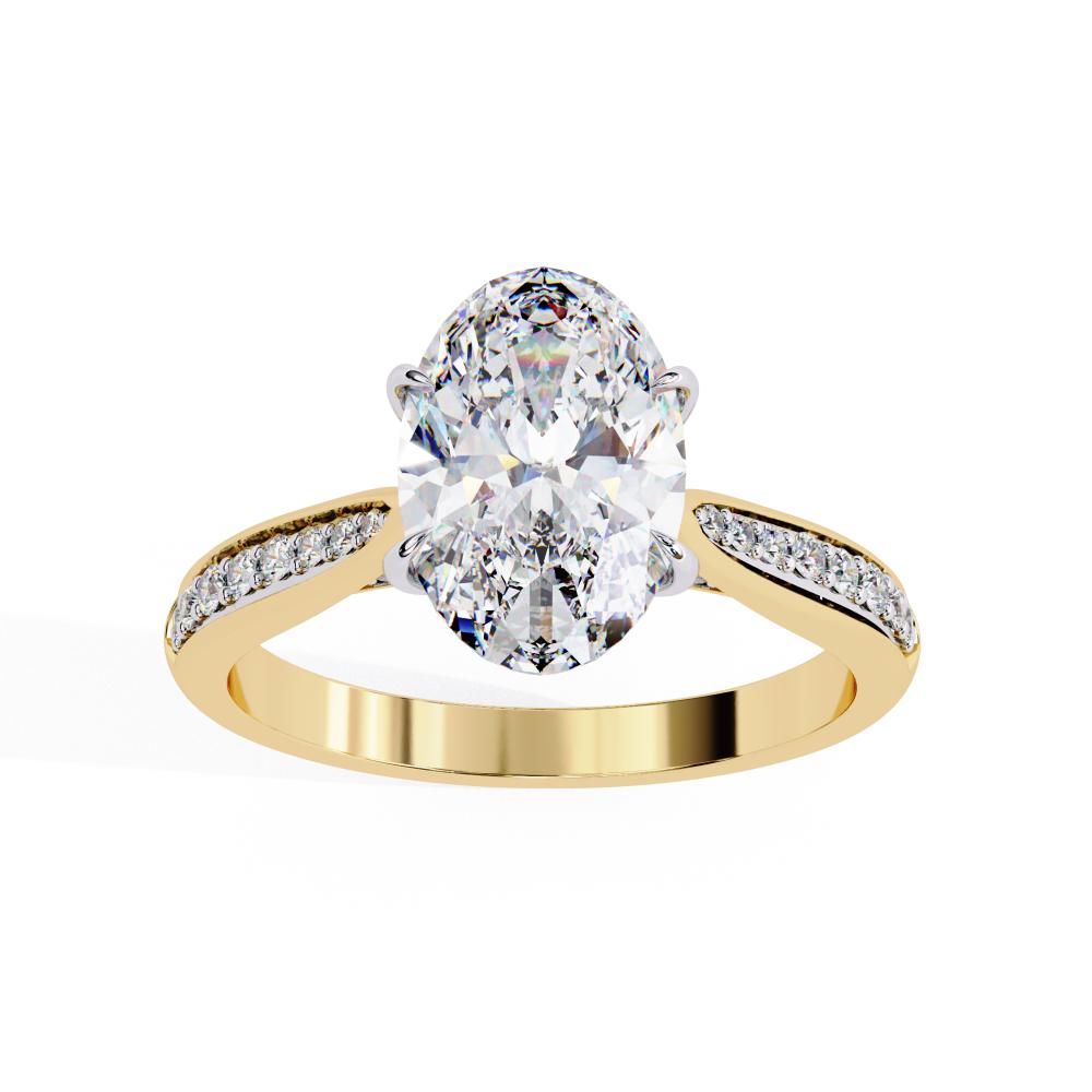 The Nataley Oval Hidden Accent Engagement Ring