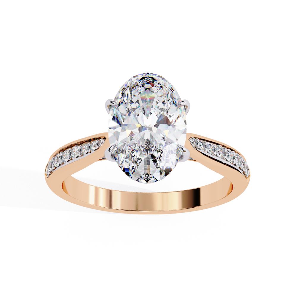 The Nataley Oval Hidden Accent Engagement Ring