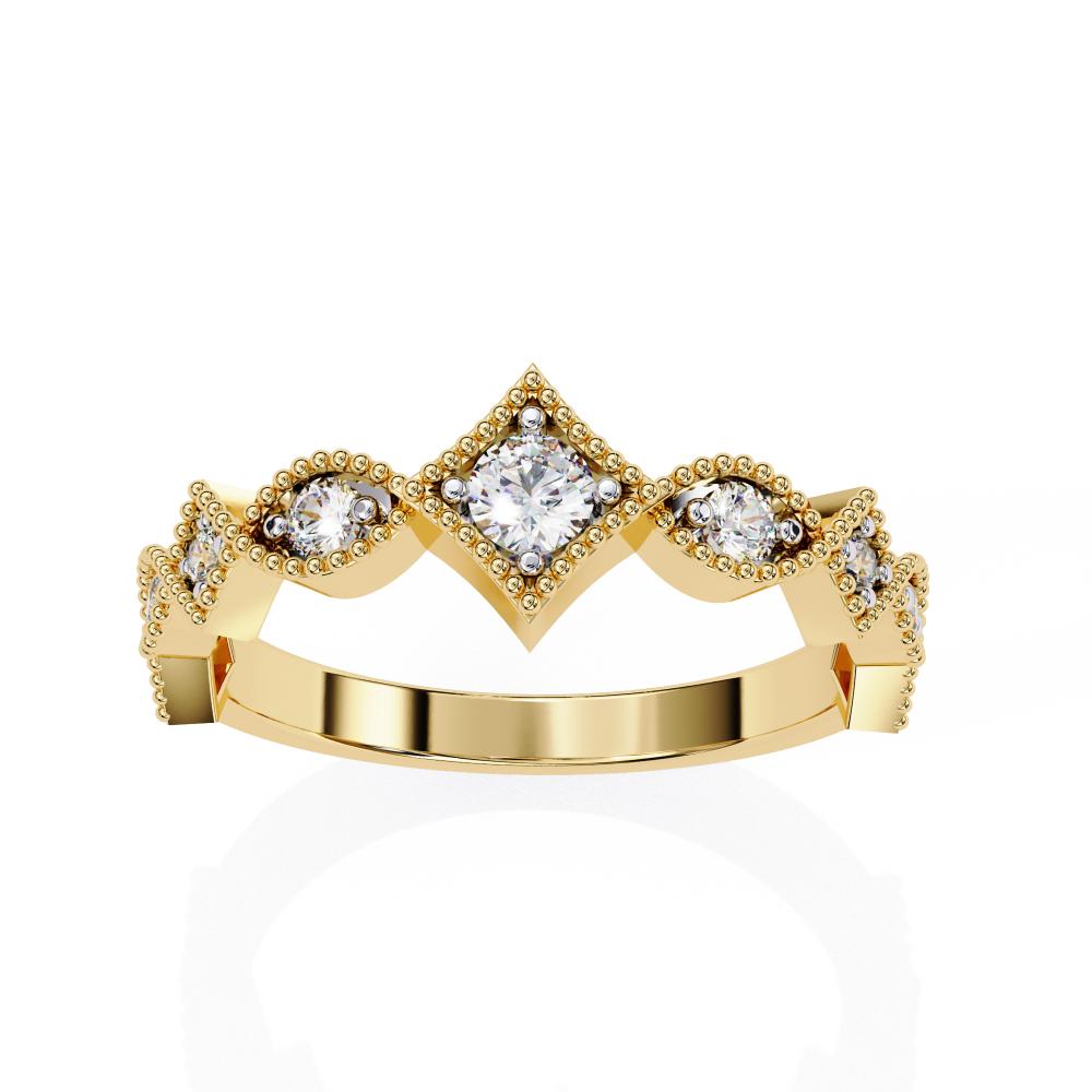 The Stwarka Round Half  Milgrain Wedding Band