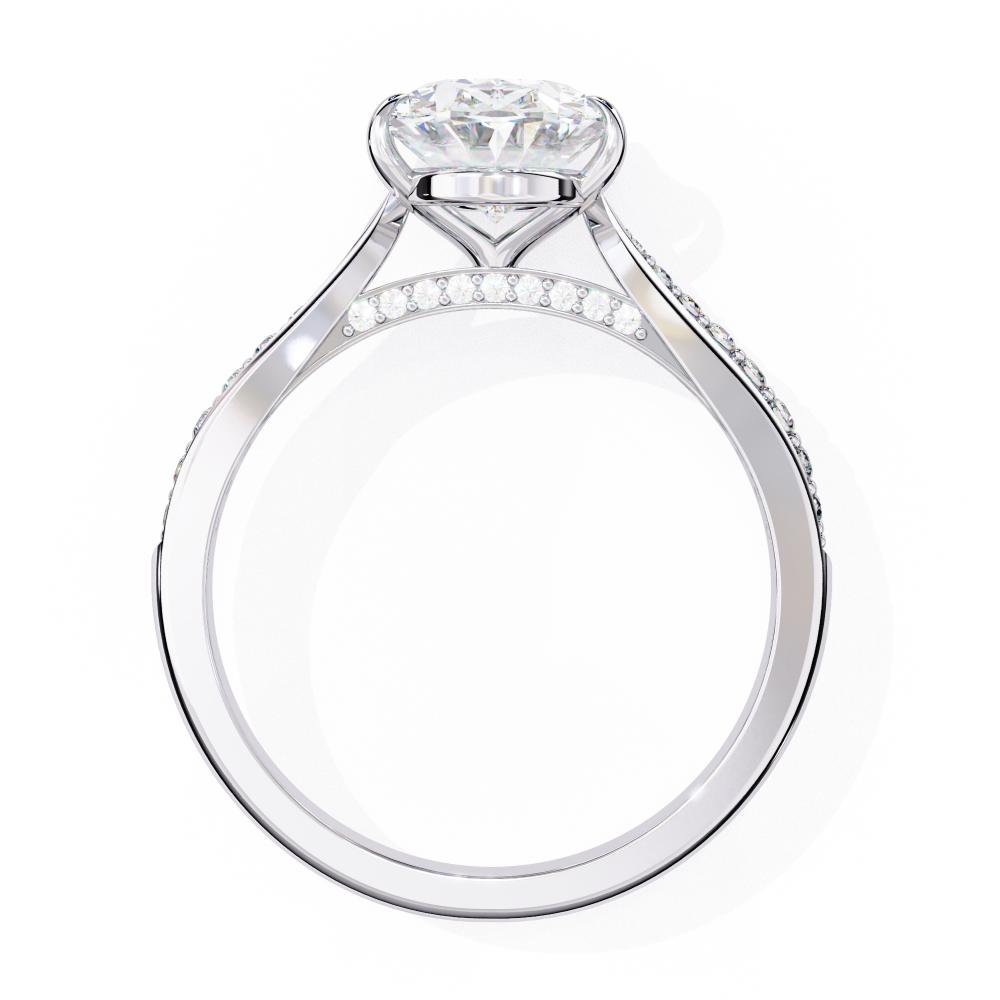 The Nataley Oval Hidden Accent Engagement Ring