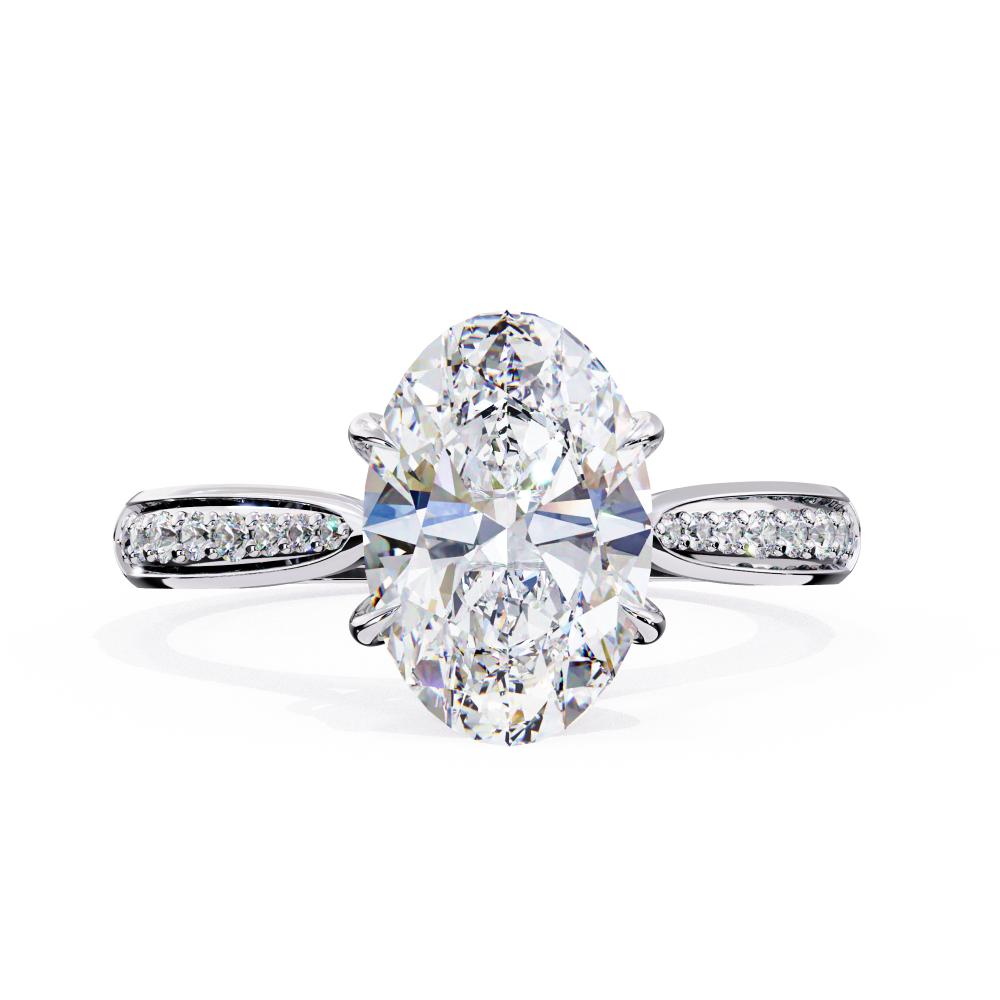 The Nataley Oval Hidden Accent Engagement Ring