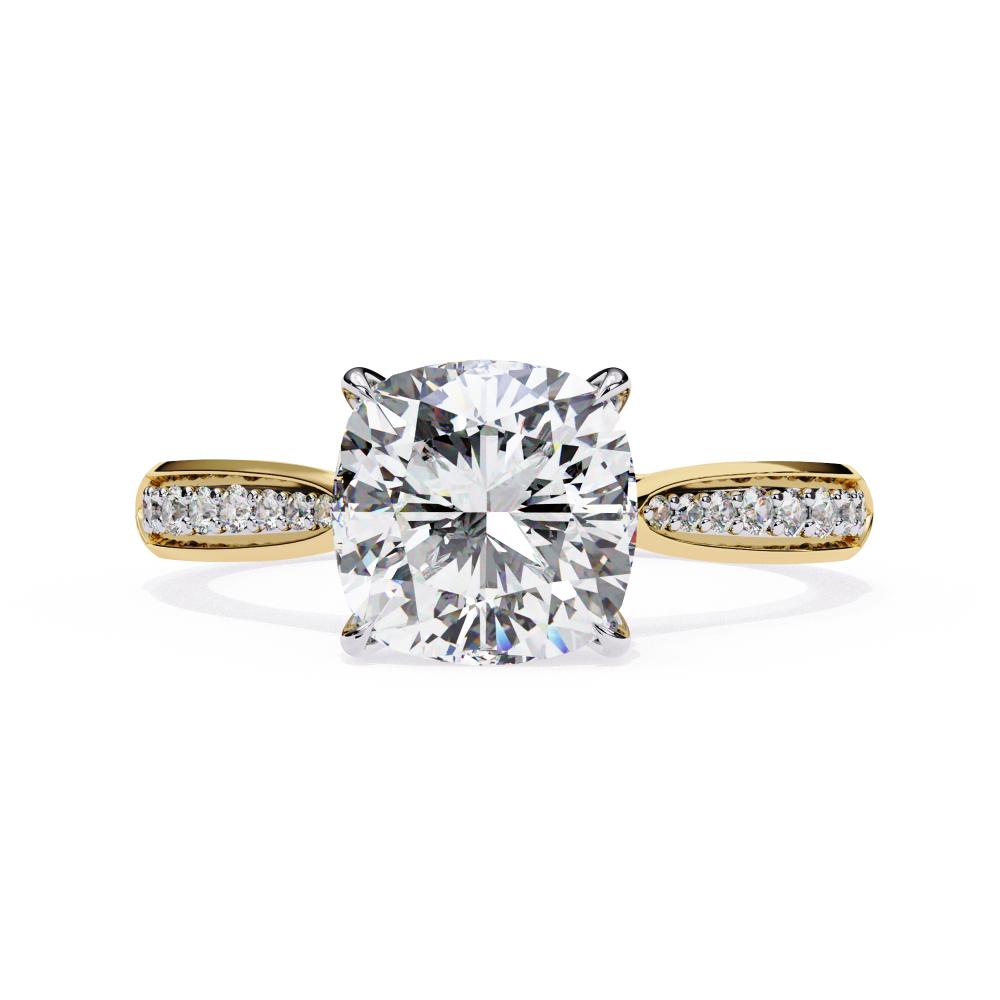 The Nataley Cushion Hidden Accent Engagement Ring