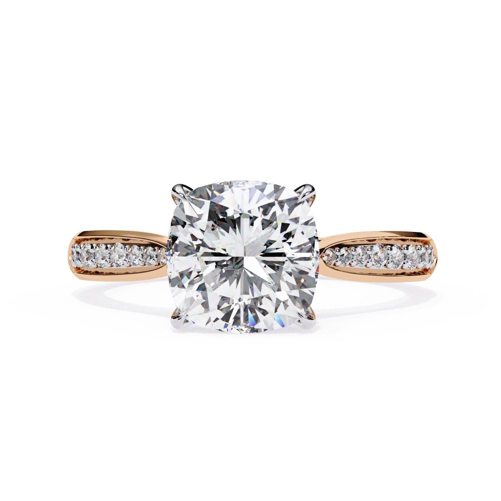 The Nataley Cushion Hidden Accent Engagement Ring