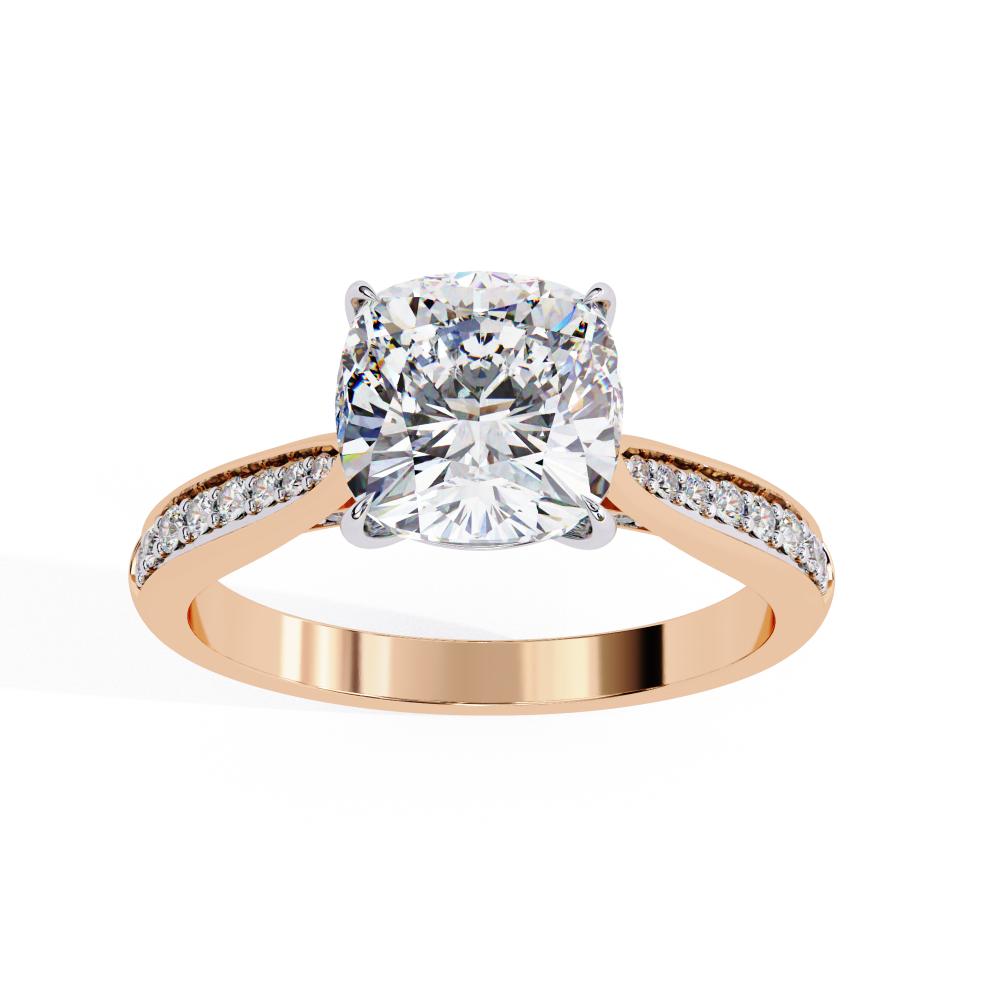 The Nataley Cushion Hidden Accent Engagement Ring