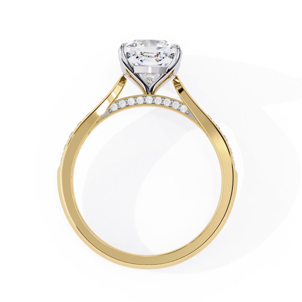 The Nataley Cushion Hidden Accent Engagement Ring