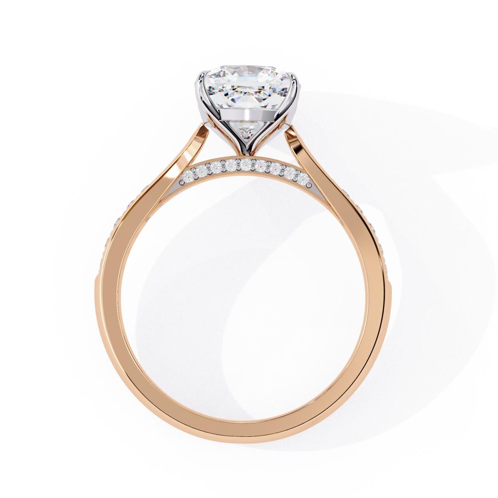 The Nataley Cushion Hidden Accent Engagement Ring