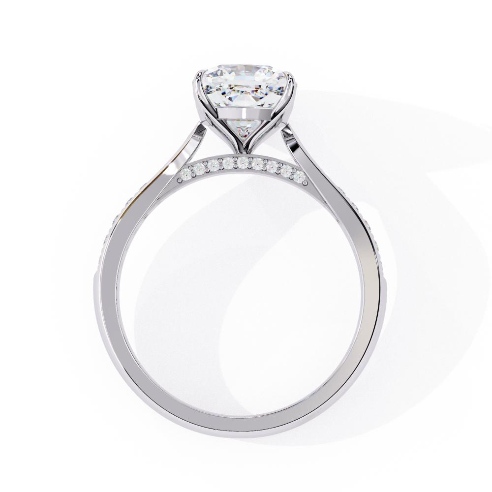 The Nataley Cushion Hidden Accent Engagement Ring