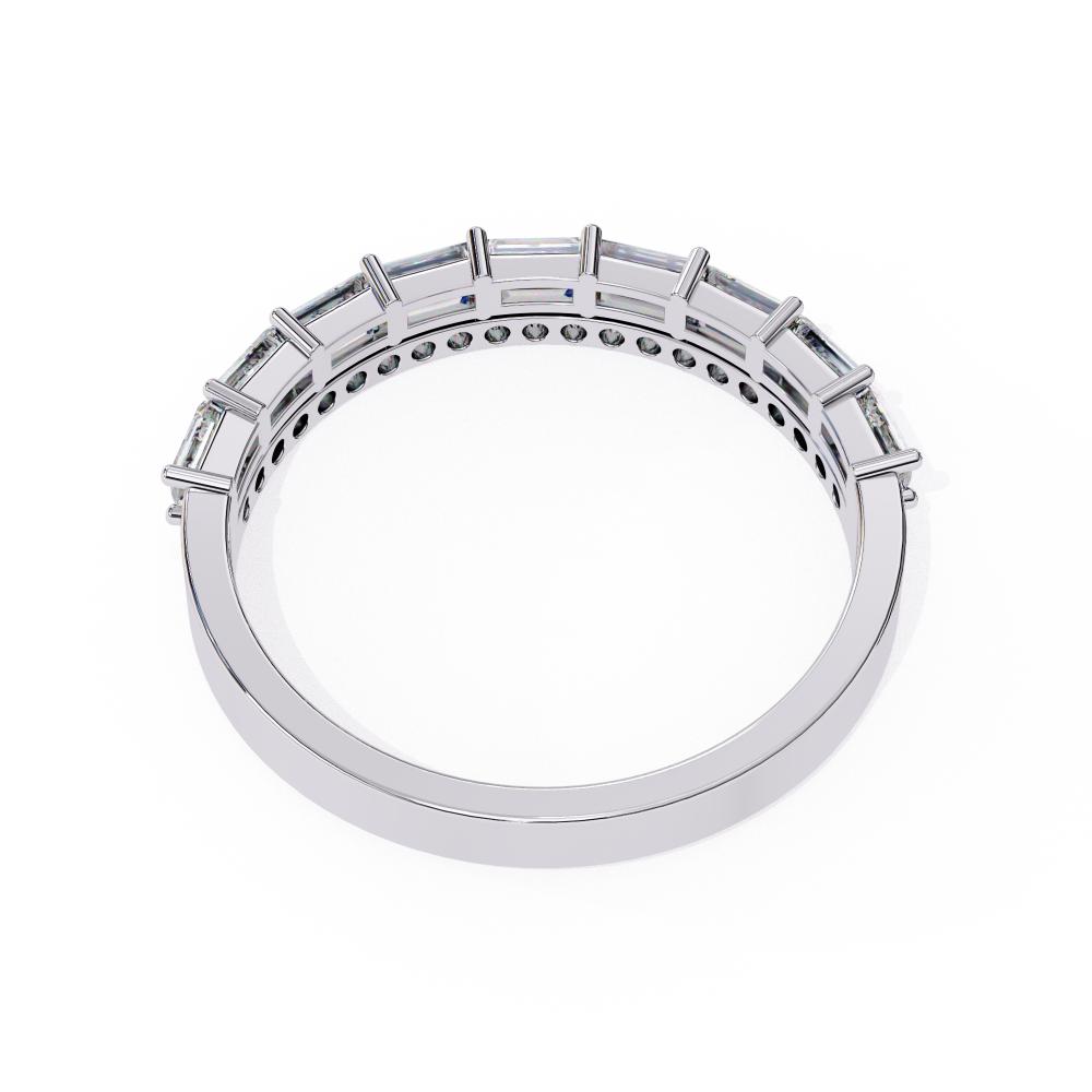 The Abigail Baguette & Round Half Eternity Wedding Band