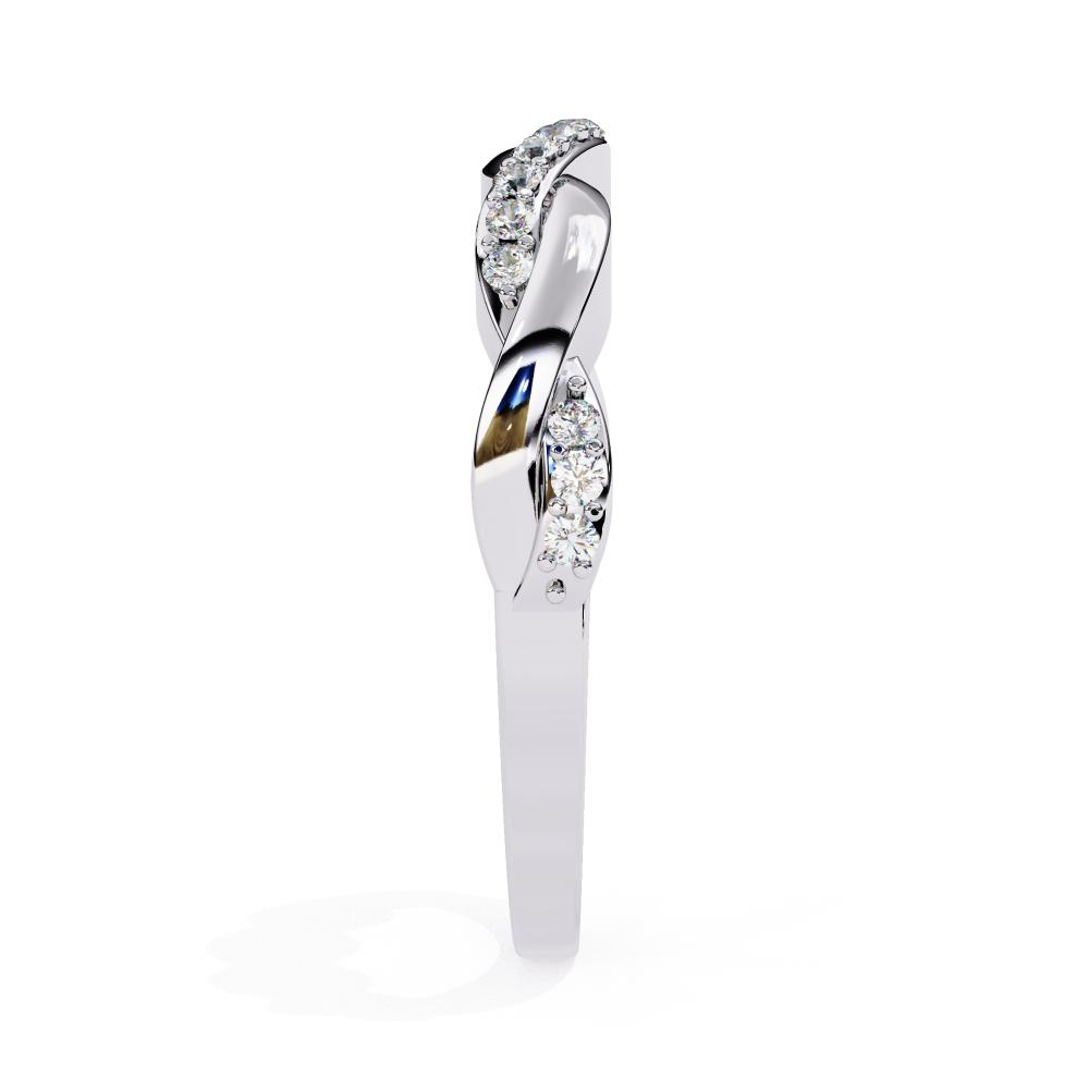 The Abi Swirl Half Eternity Wedding Band