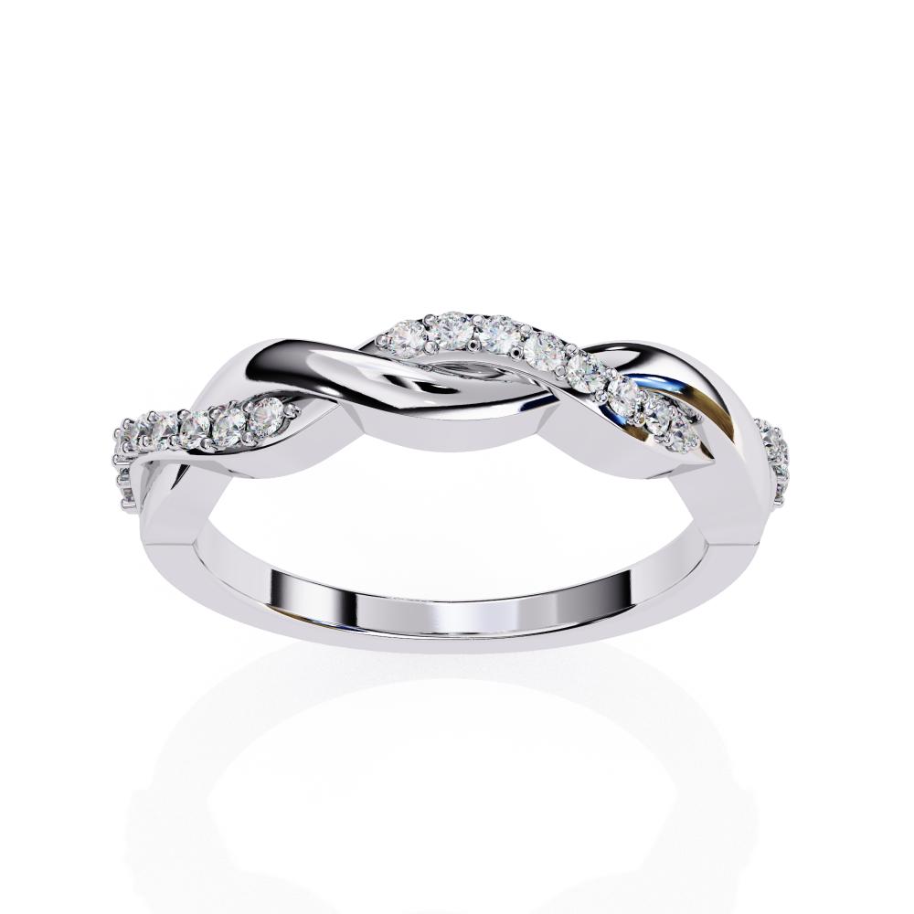 The Abi Swirl Half Eternity Wedding Band