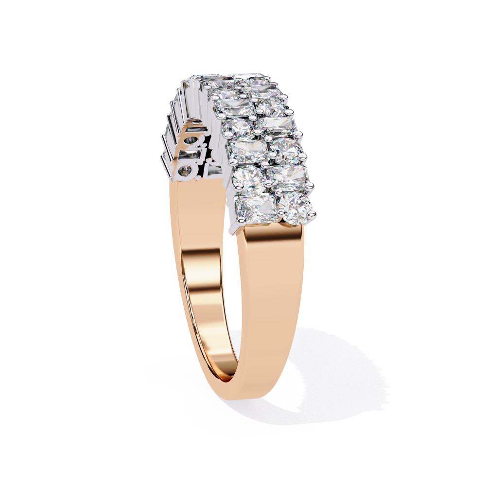 The Esber Round & Radiant Half Eternity Wedding Band