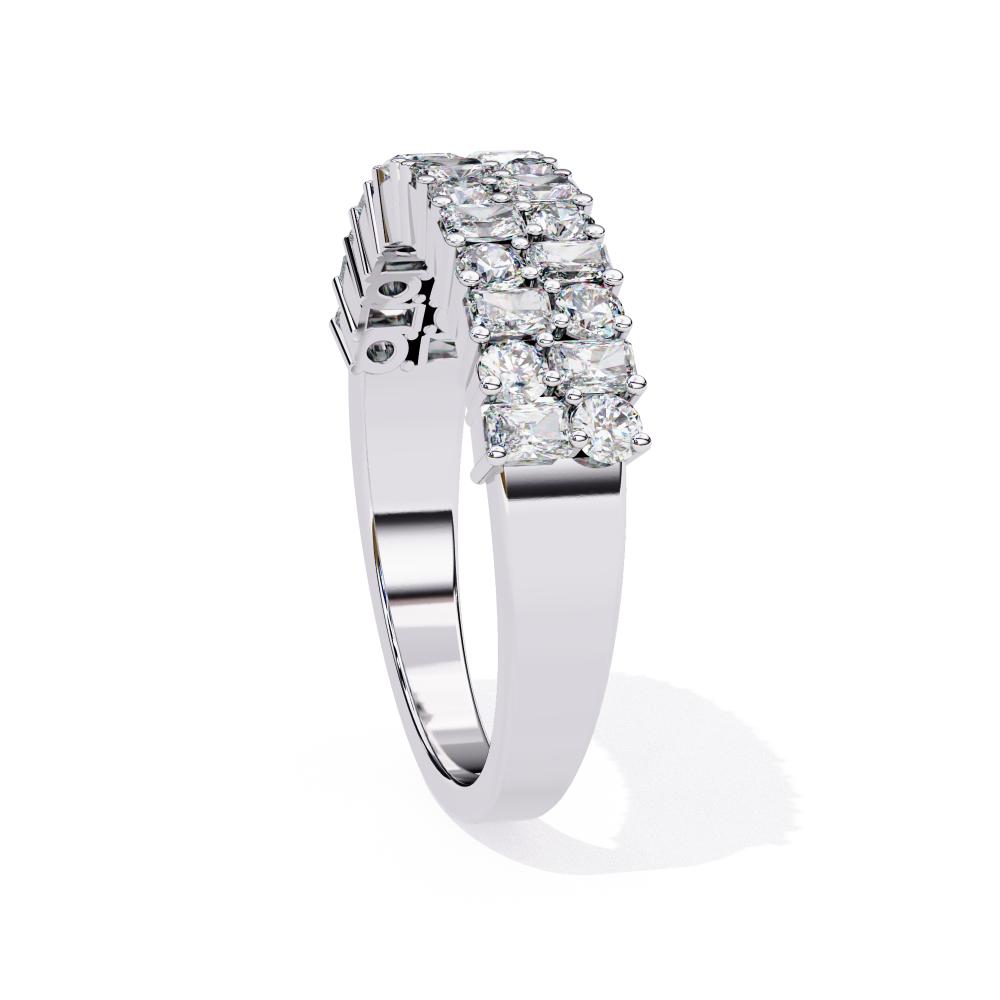 The Esber Round & Radiant Half Eternity Wedding Band