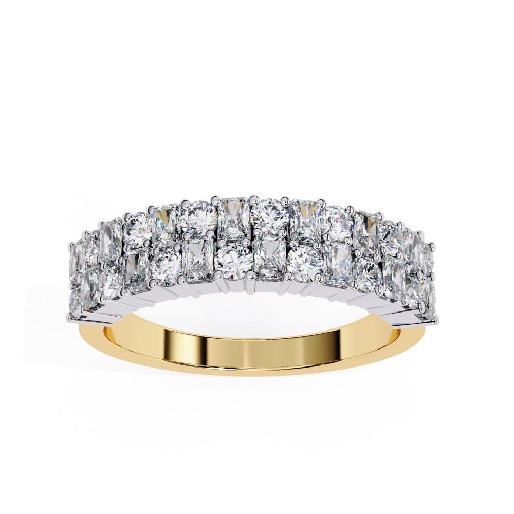 The Esber Round & Radiant Half Eternity Wedding Band