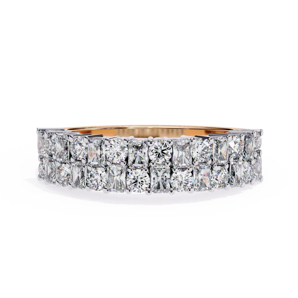 The Esber Round & Radiant Half Eternity Wedding Band