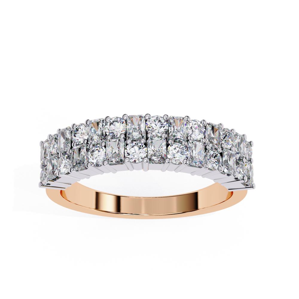 The Esber Round & Radiant Half Eternity Wedding Band