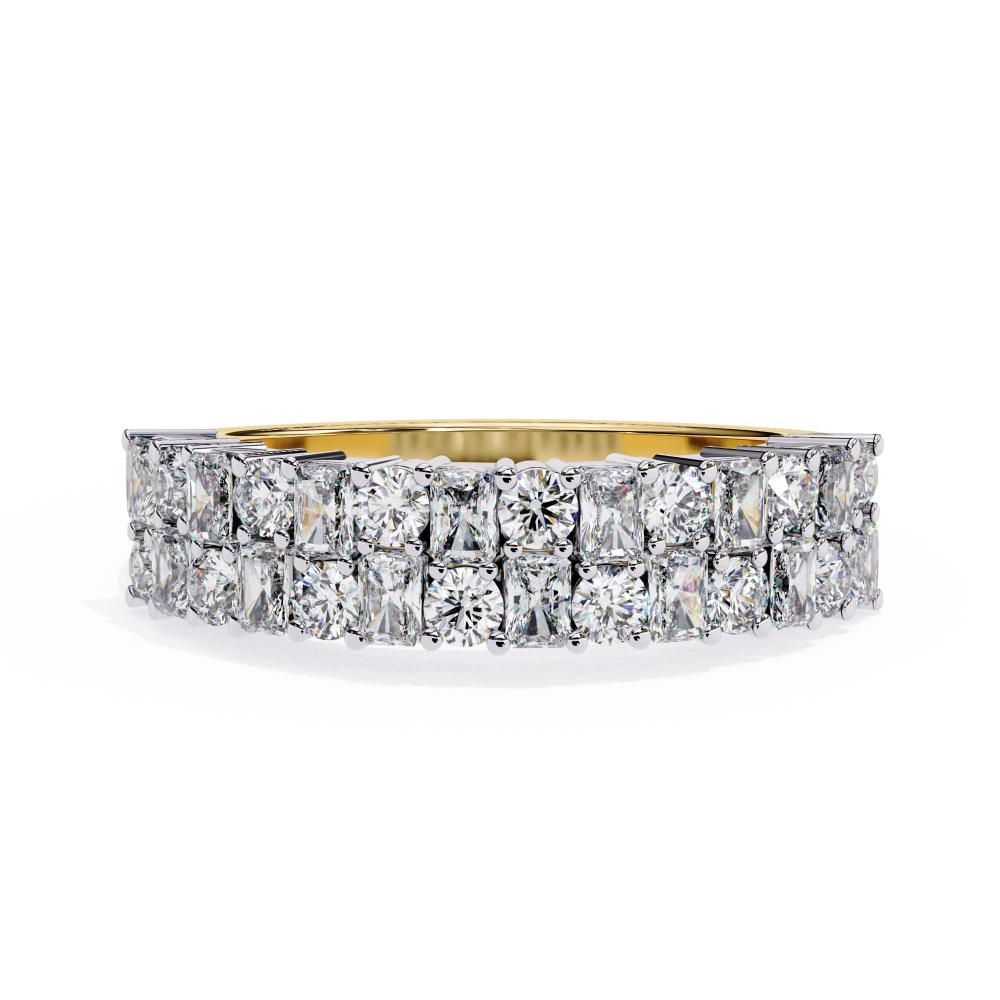 The Esber Round & Radiant Half Eternity Wedding Band