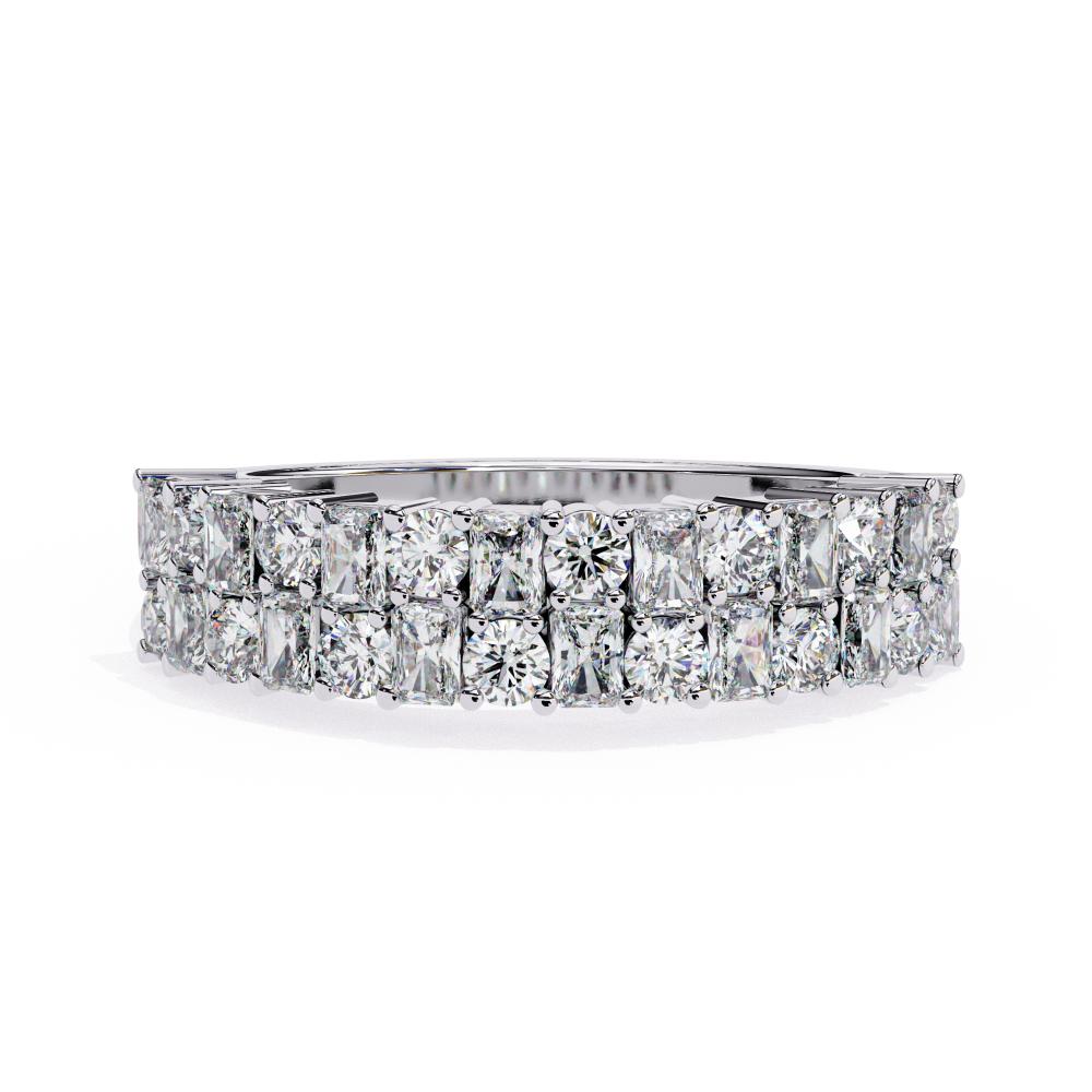 The Esber Round & Radiant Half Eternity Wedding Band