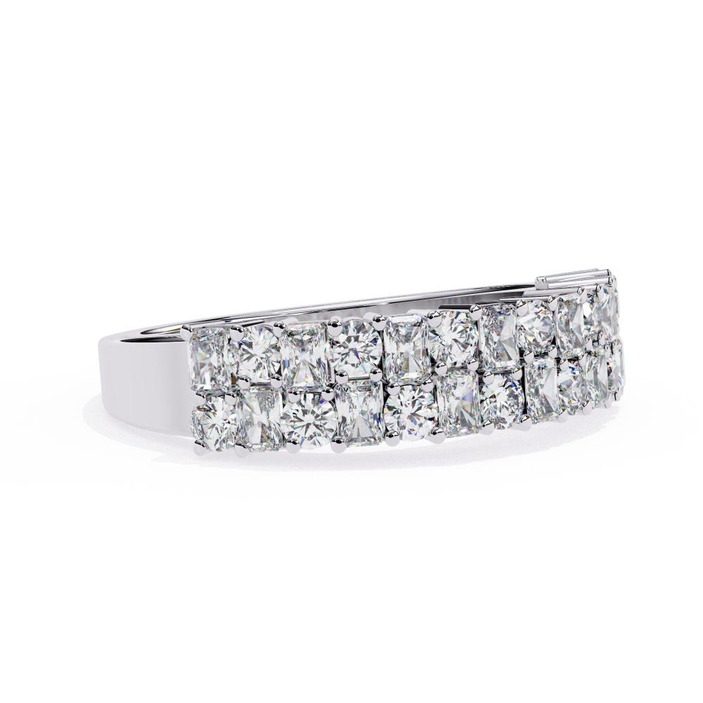 The Esber Round & Radiant Half Eternity Wedding Band