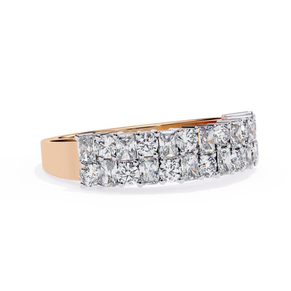 The Esber Round & Radiant Half Eternity Wedding Band