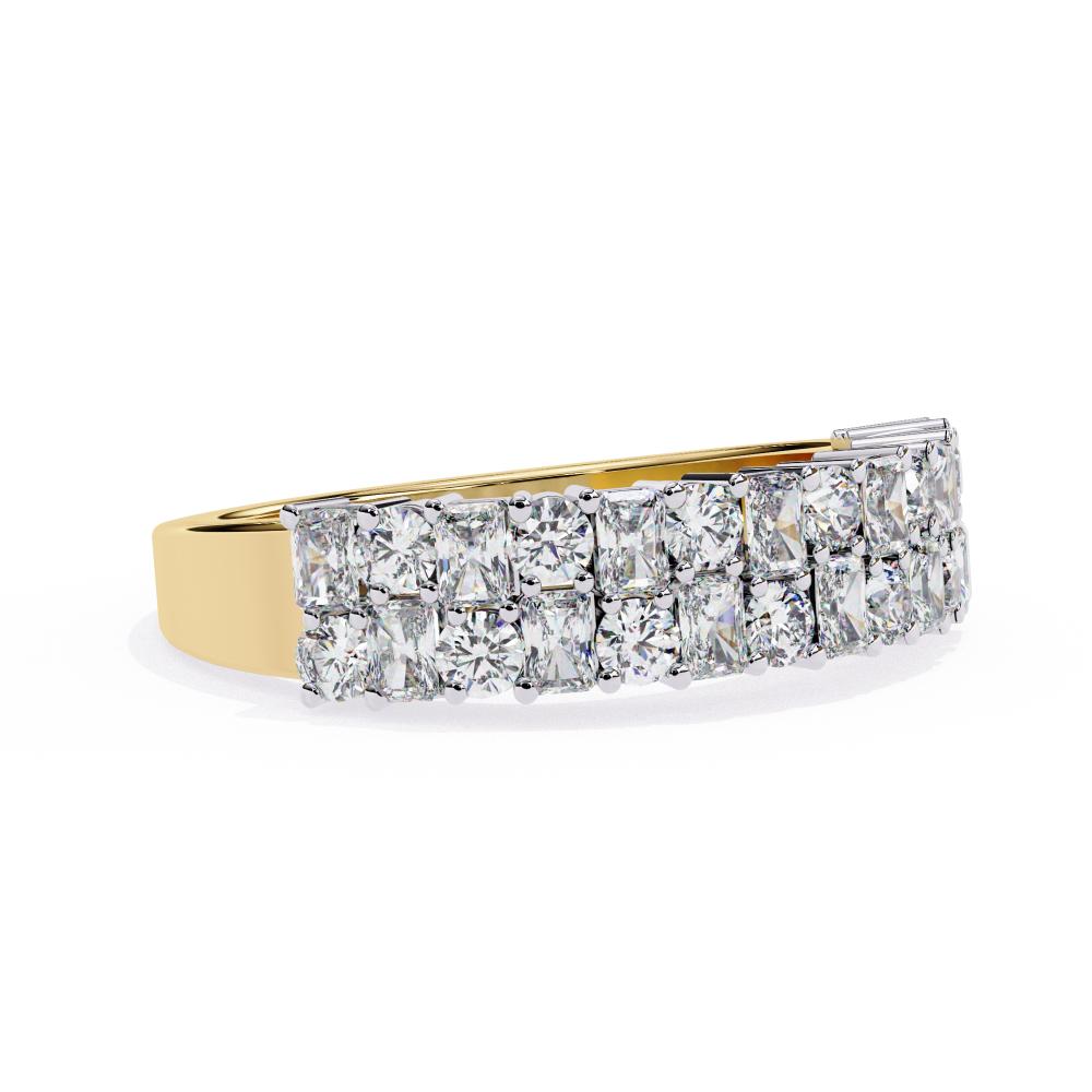 The Esber Round & Radiant Half Eternity Wedding Band