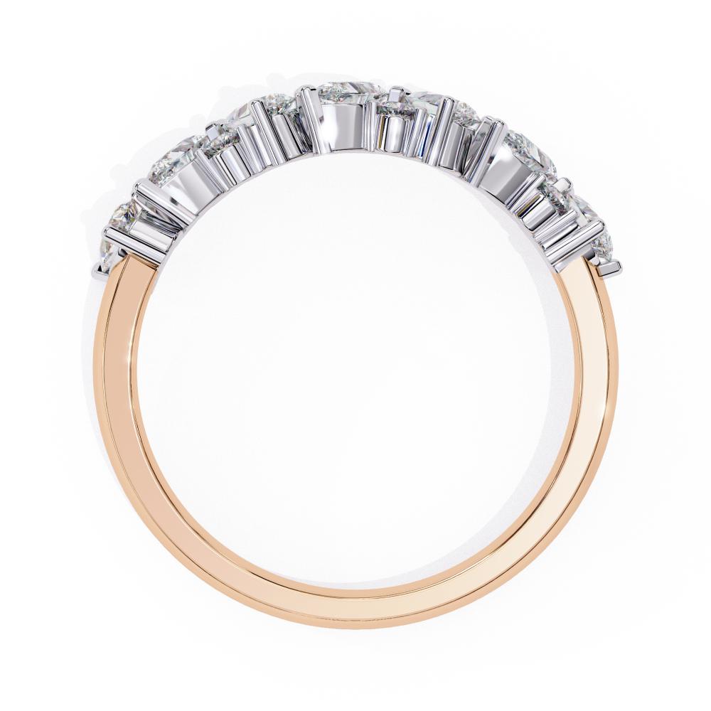 The Konstance Pear & Round Half Eternity Wedding Band