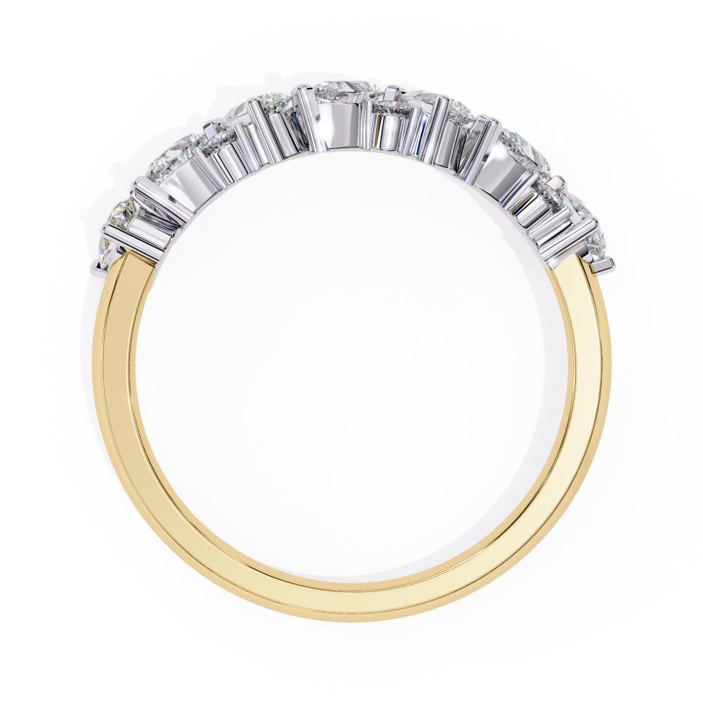 The Konstance Pear & Round Half Eternity Wedding Band