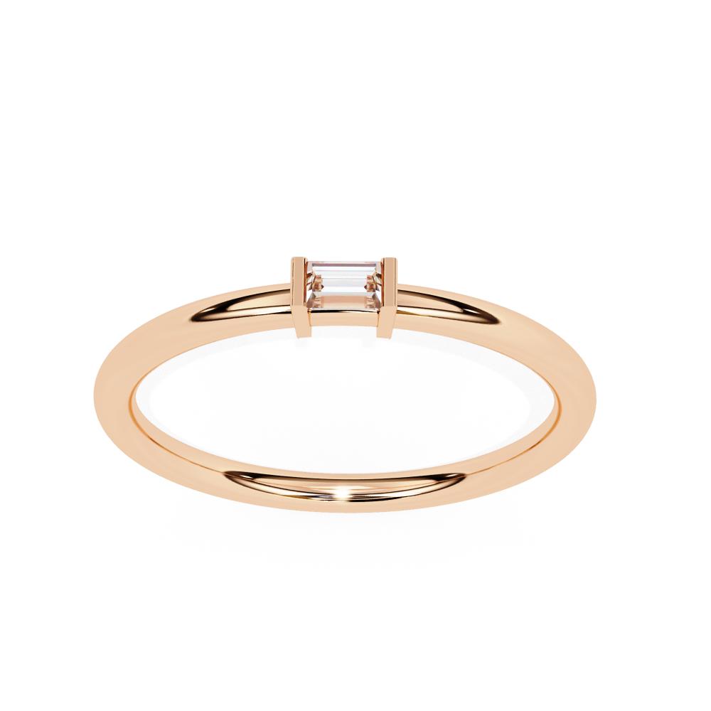 The Silvia Baguette Bar Set Wedding Band