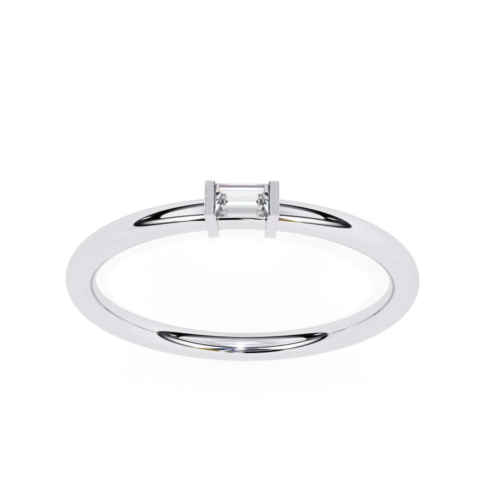The Silvia Baguette Bar Set Wedding Band