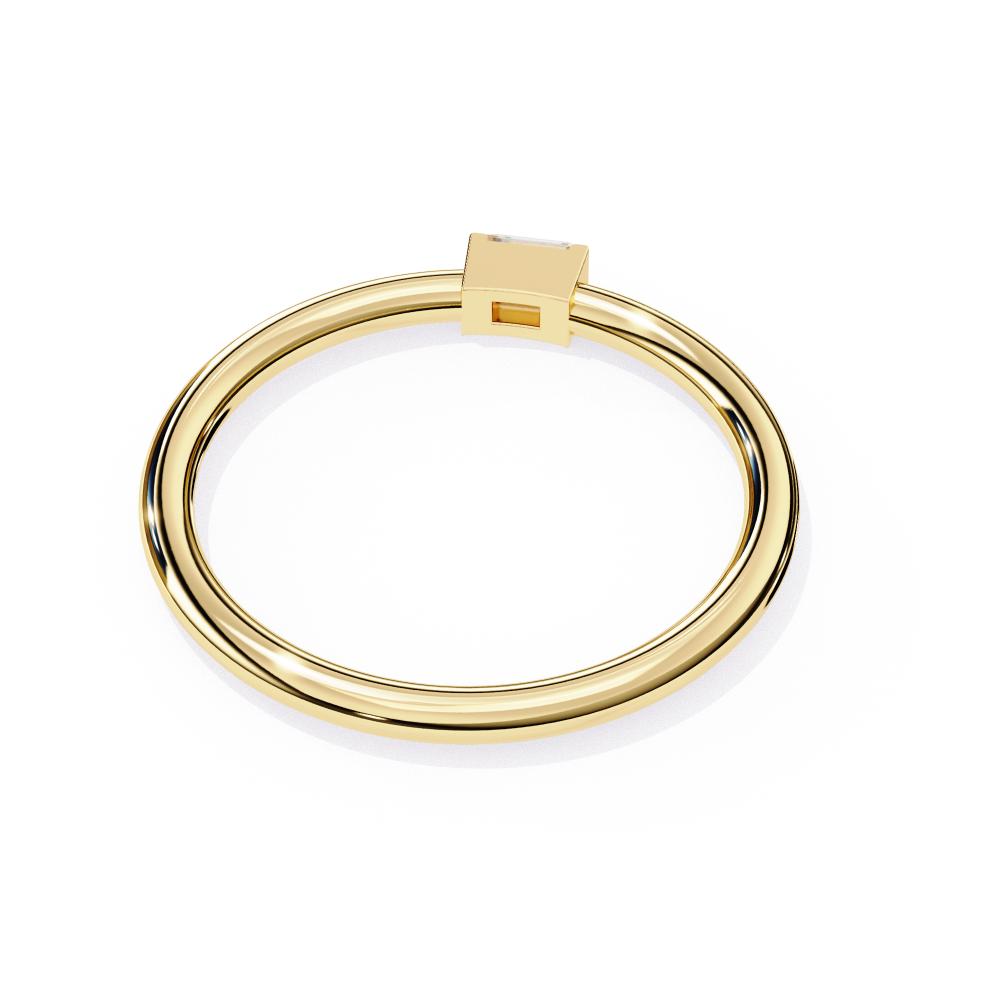 The Silvia Baguette Bar Set Wedding Band