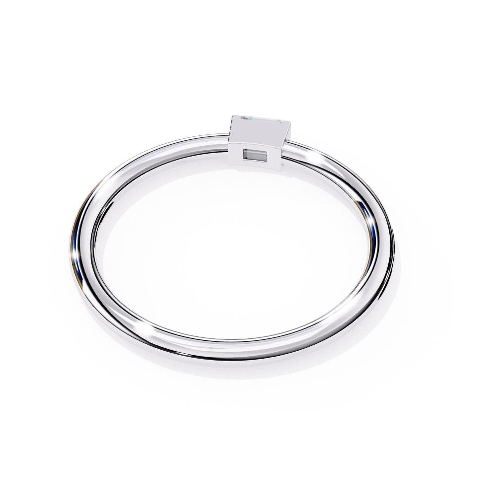 The Silvia Baguette Bar Set Wedding Band