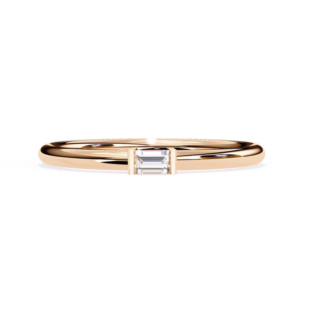 The Silvia Baguette Bar Set Wedding Band