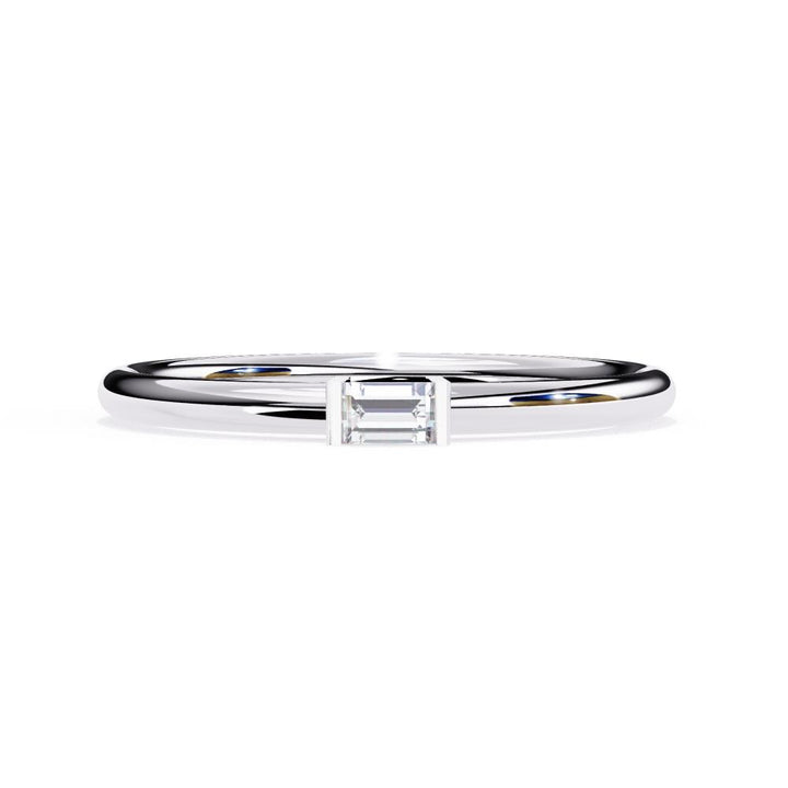 The Silvia Baguette Bar Set Wedding Band