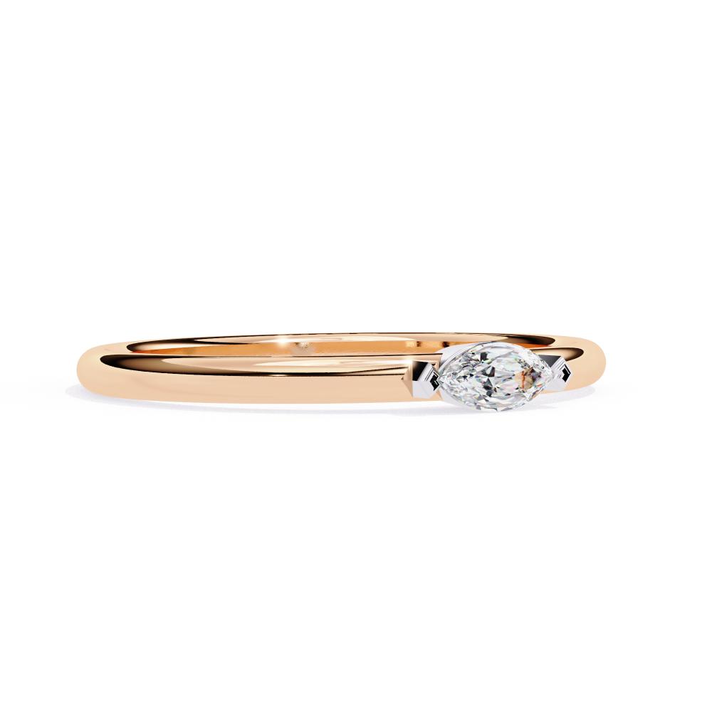 The Silvia Marquise Bar Set Wedding Band